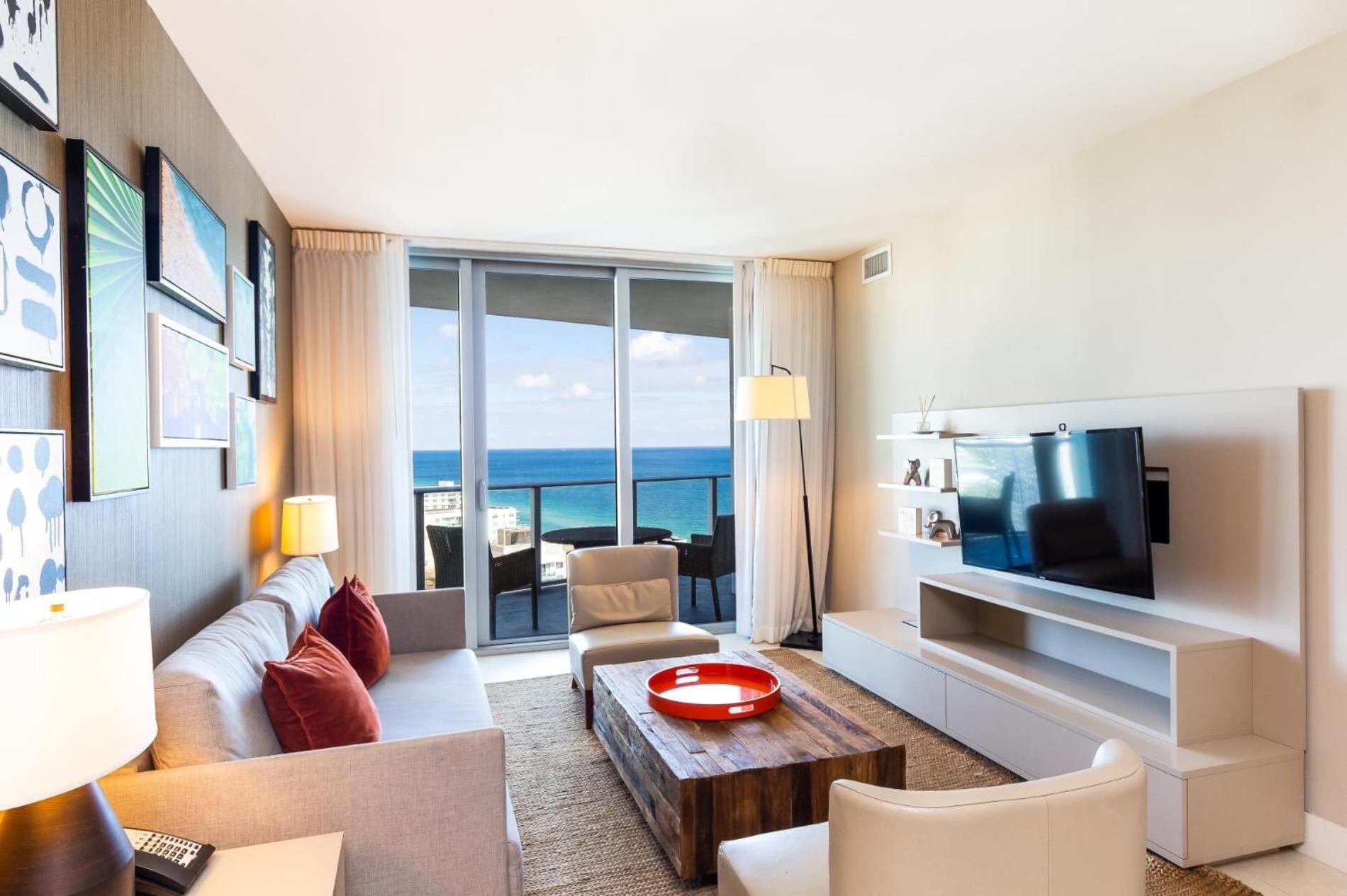 Ocean View 1 Bed On The Beach 19Th Floor Hollywood 할렌데일비치 외부 사진